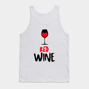 RED Wine Glass Tank Top